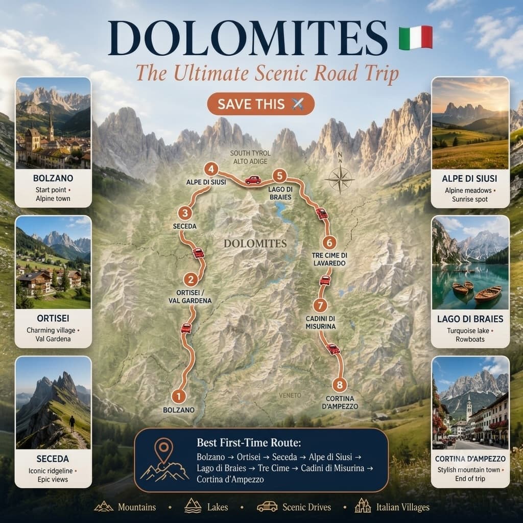 Dolomites Road Trip Highlights for Hiking