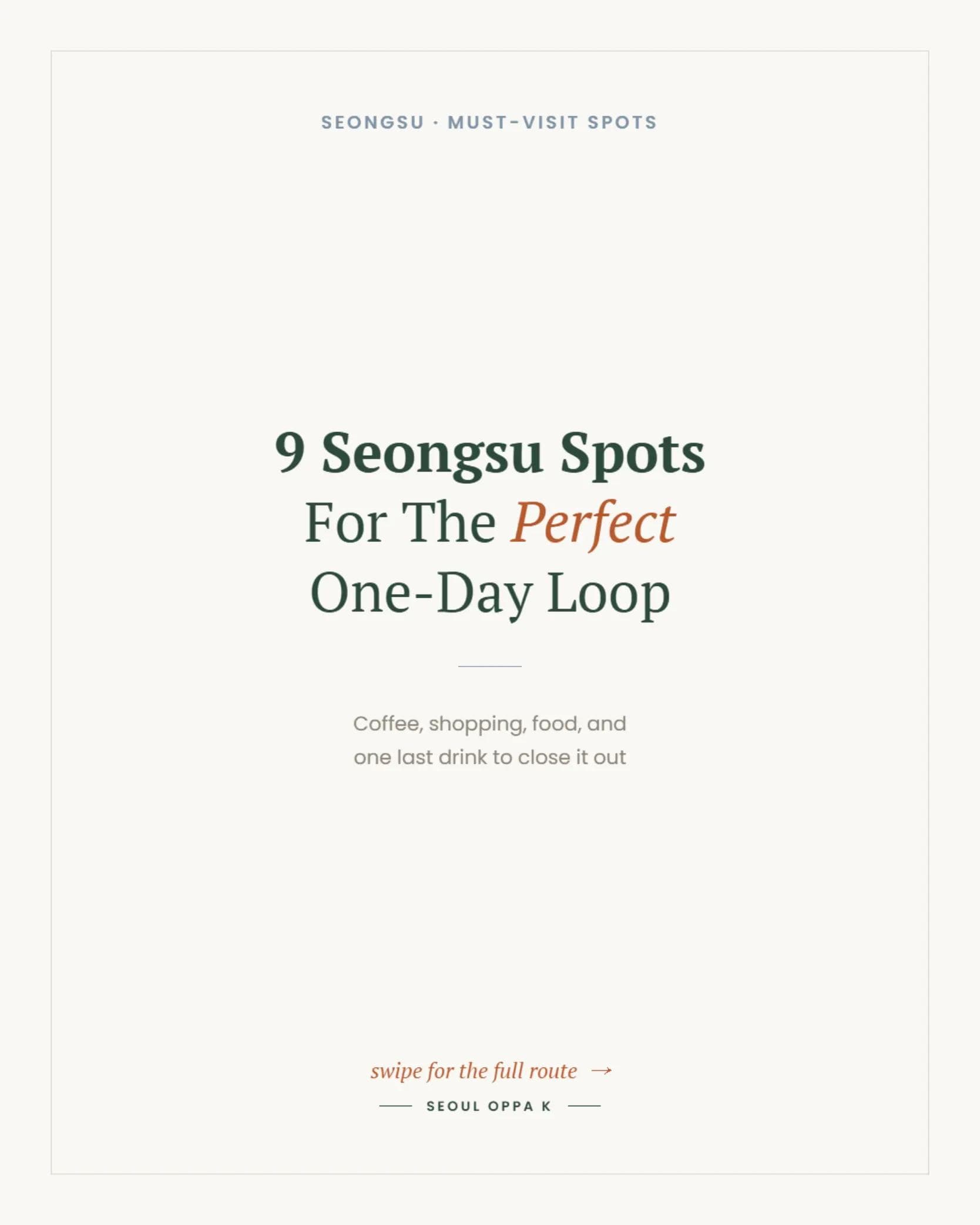 Seongsu Exploration: Coffee, Pop-Ups, and Local Brews