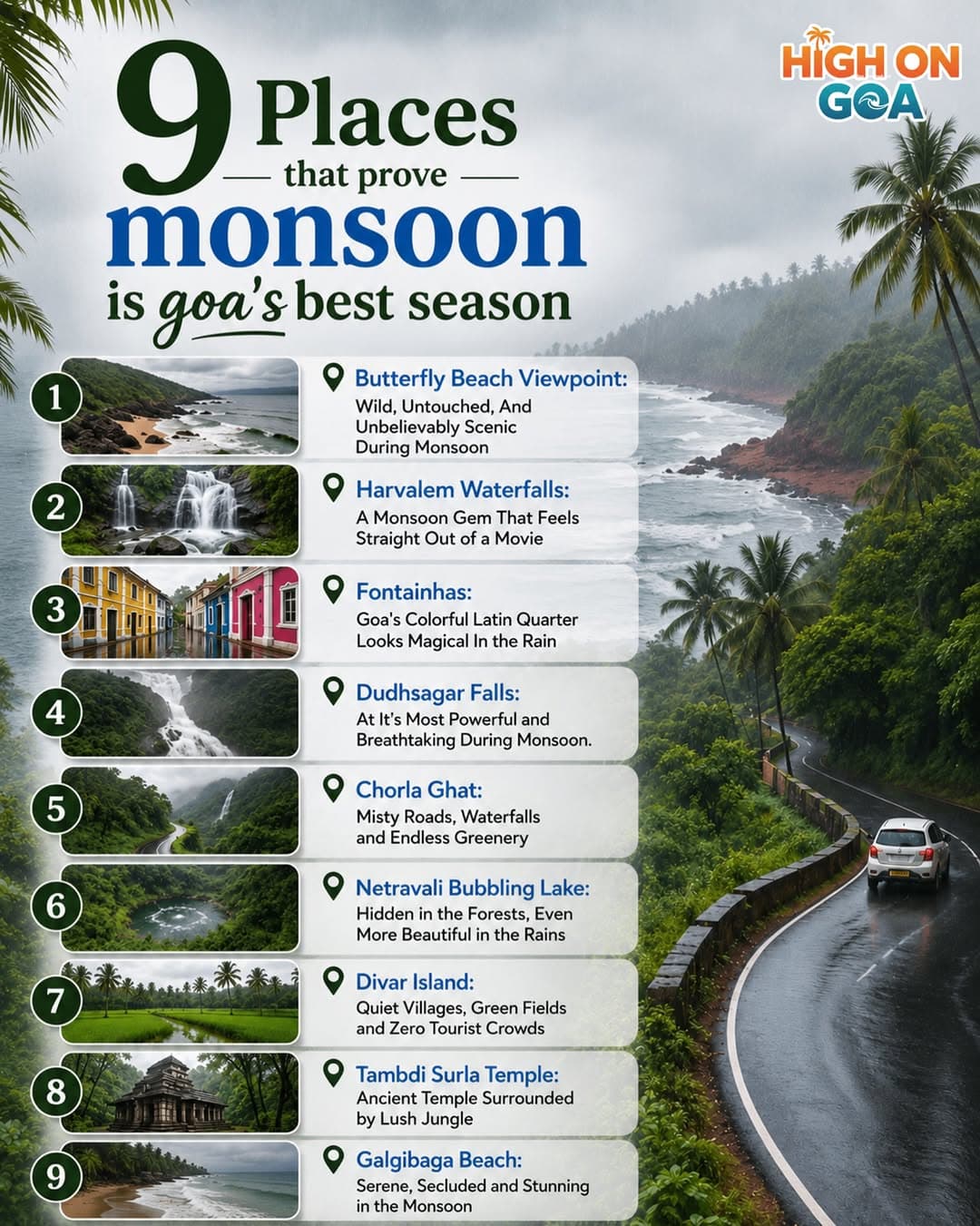 Goa's Monsoon Beauty: Nine Unforgettable Destinations