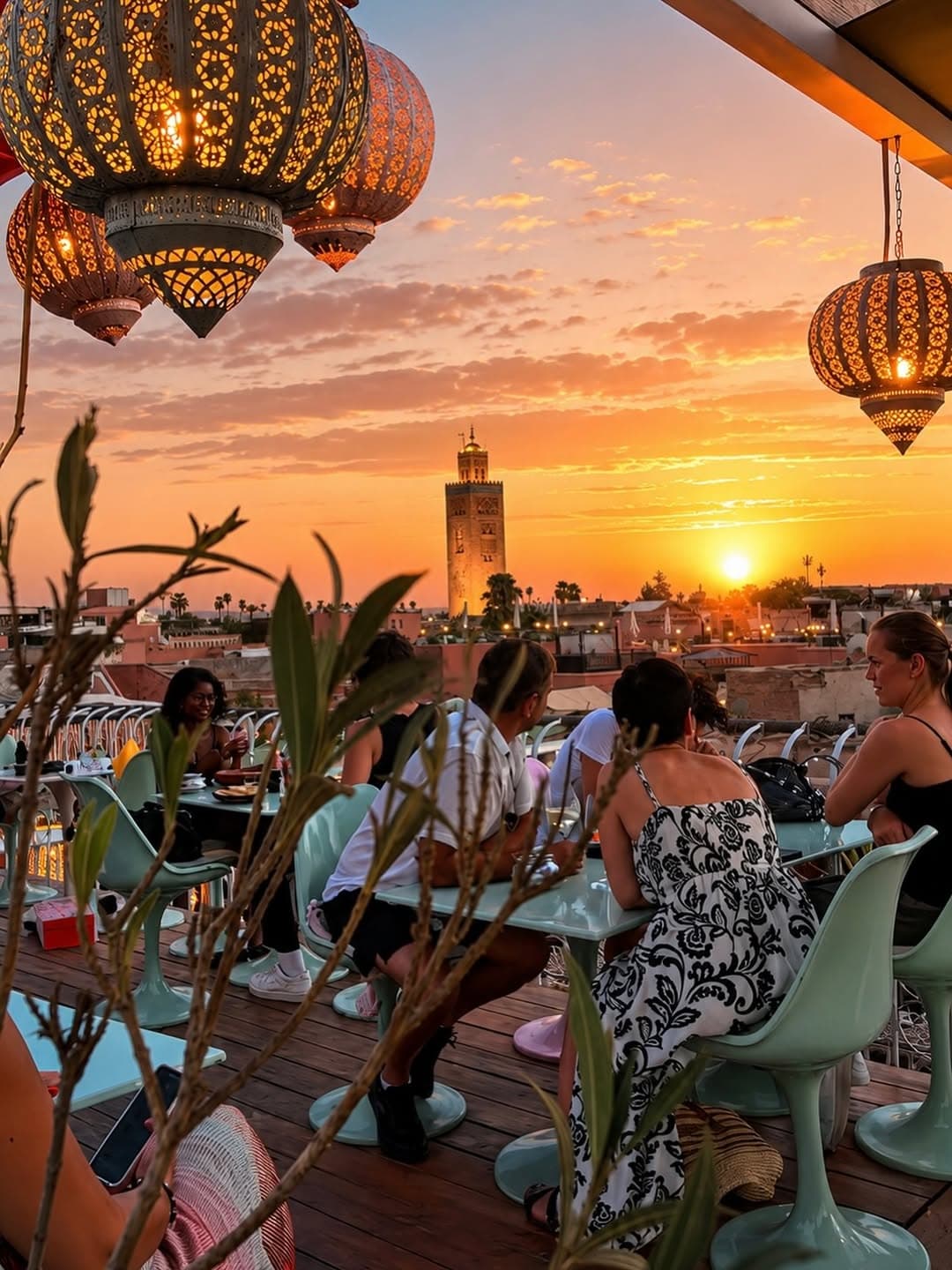 Rooftop Bar With Medina & Koutoubia Views