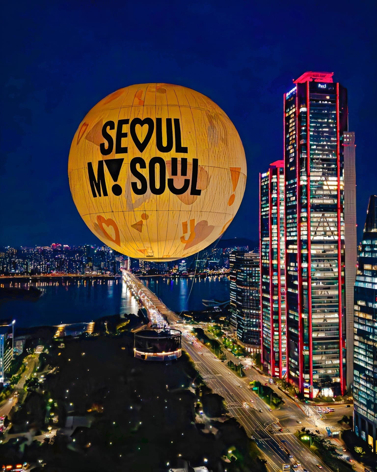 Seoul Moon Night Views: Yeouido Parks & Namsan