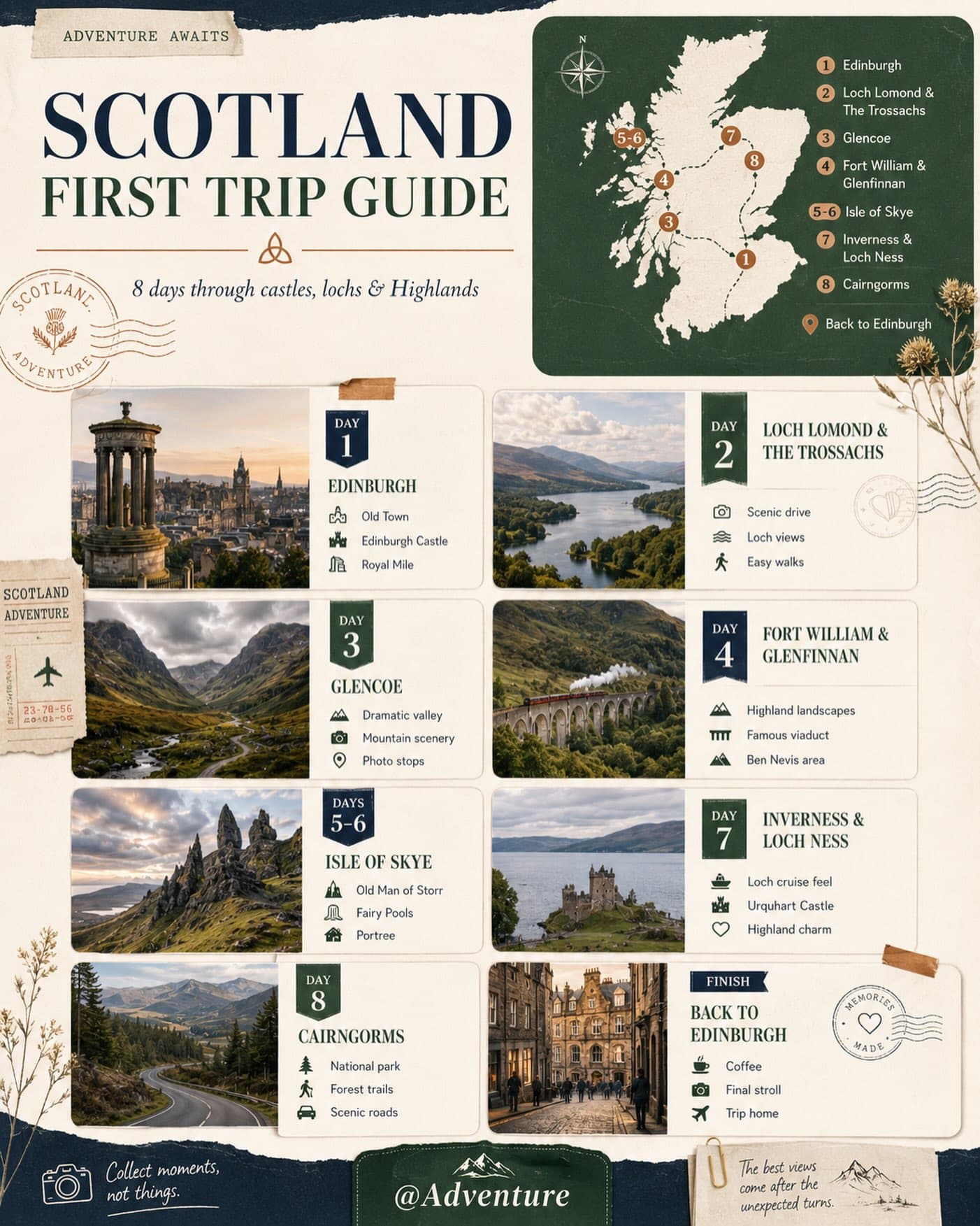 Eight-Day Scottish Highlands and Edinburgh Adventure