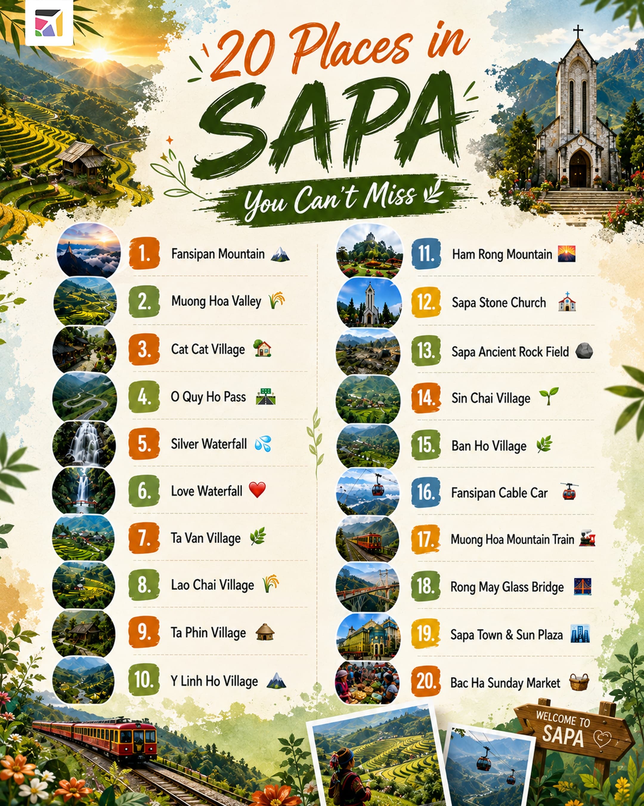Must-Visit Sapa Attractions Including Fansipan