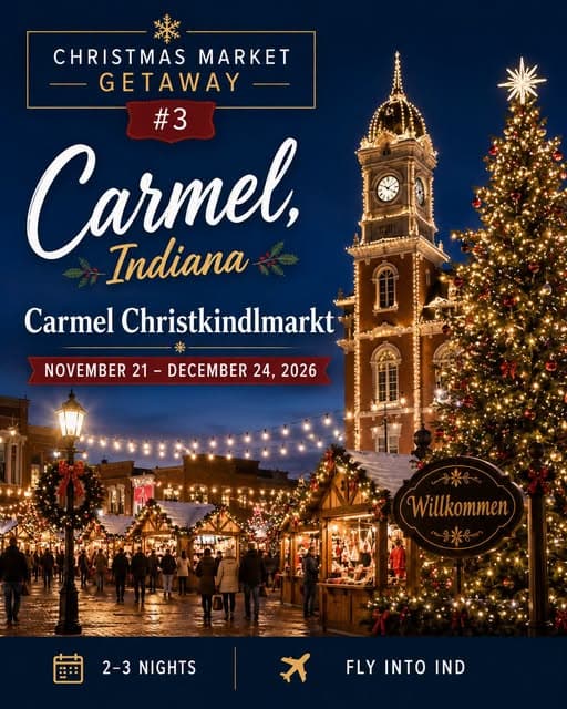 Christmas Market and Airport Getaway in Indiana