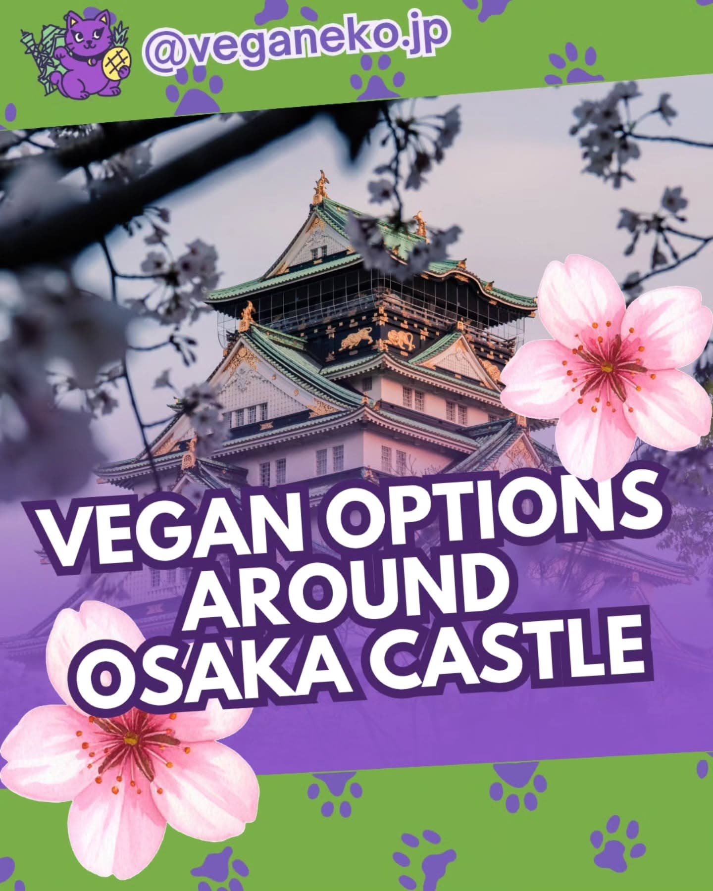 Osaka Castle Vegan Eats and Hanami Spots