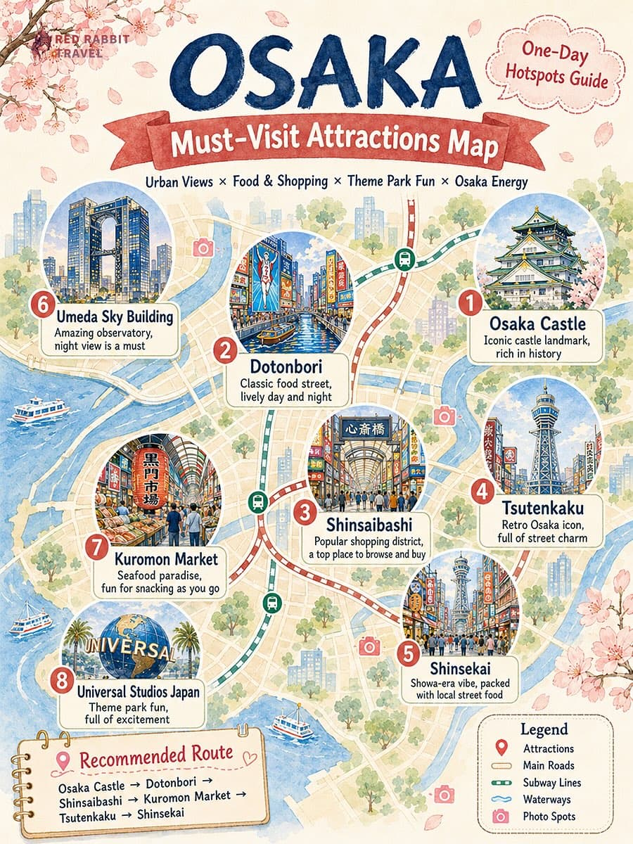 Osaka's Must-See Landmarks, Markets, and Attractions