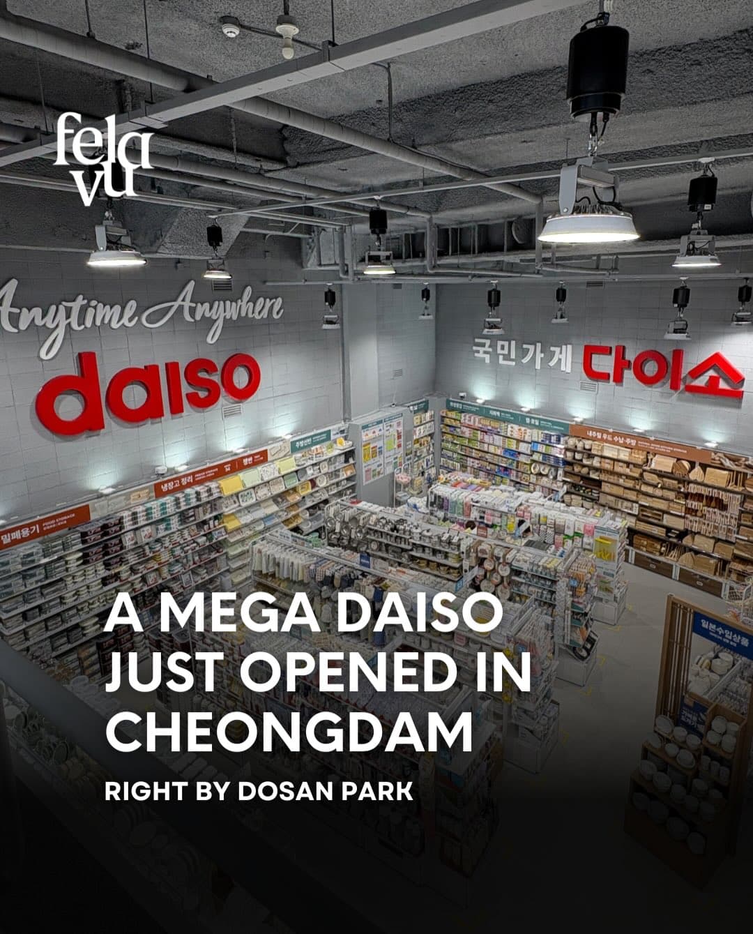 New Mega Daiso Opens Near Dosan Park