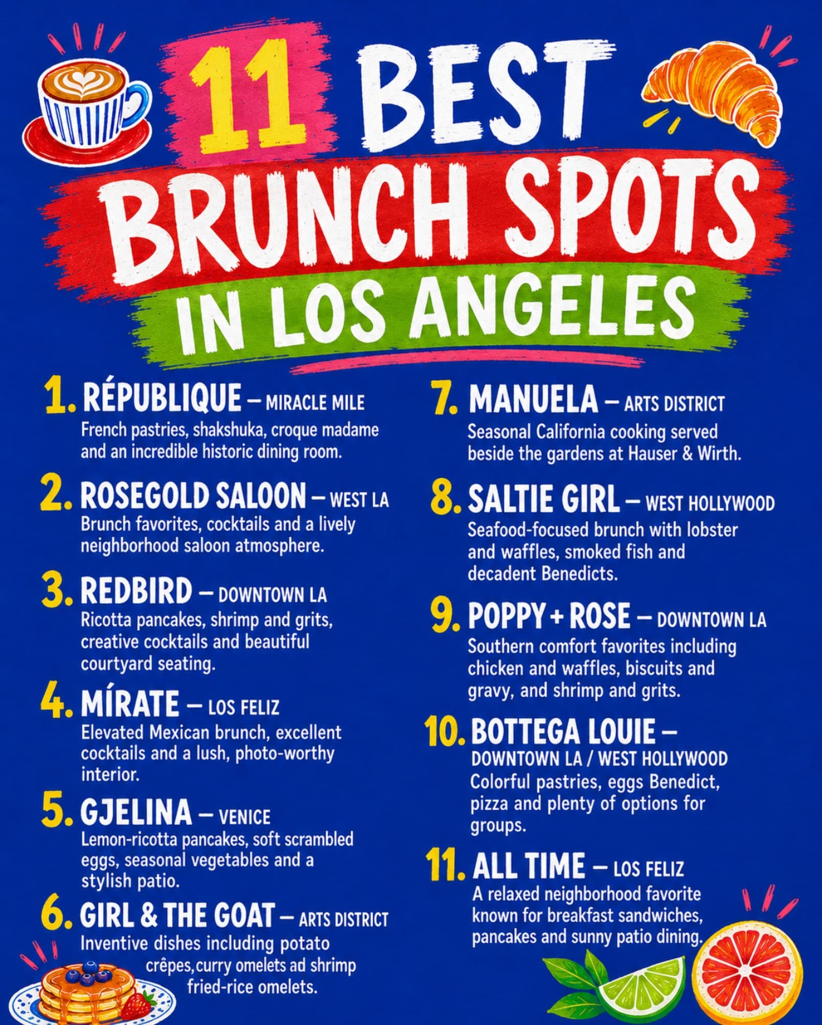 Top Los Angeles Brunch Spots With Diverse Cuisines