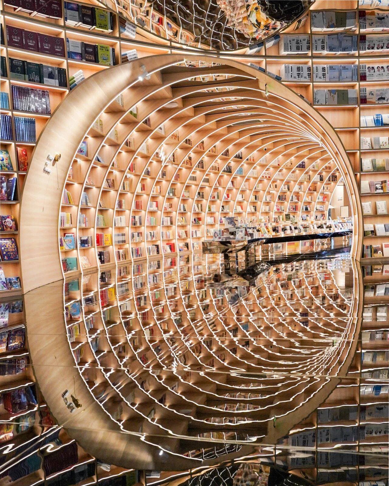 Shanghai Bookstore and Tianshan Tea City