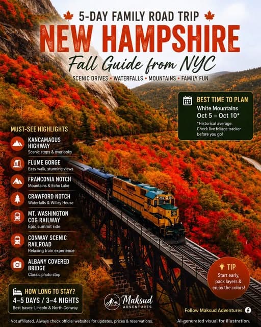 New Hampshire White Mountains Fall Foliage Road Trip