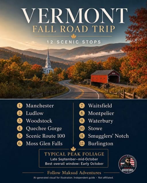 Vermont Fall Road Trip Through Scenic Locations